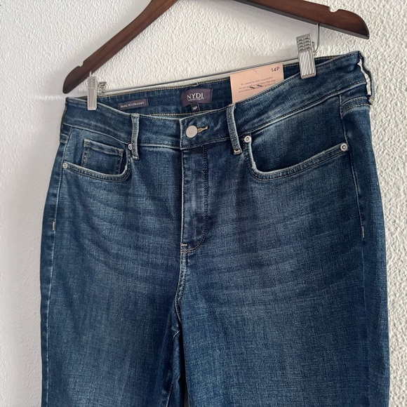 Straight Leg Marcel Blue Jeans Slimming Panel Lift Tuck Technology NYDJ 14P NWT - Picture 4 of 16